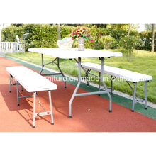 Promoção 6FT Folding in Half Table and Bench Set